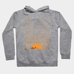 Abstract Sunrise Pug Hoodie